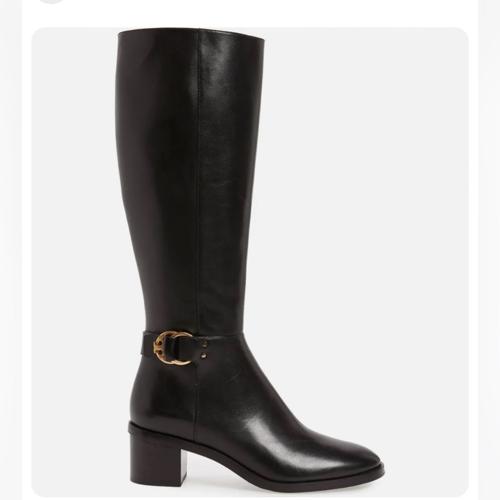 • Tory Burch • Women’s MARSDEN Tall Knee Riding Boots Flat Equestrian Boots